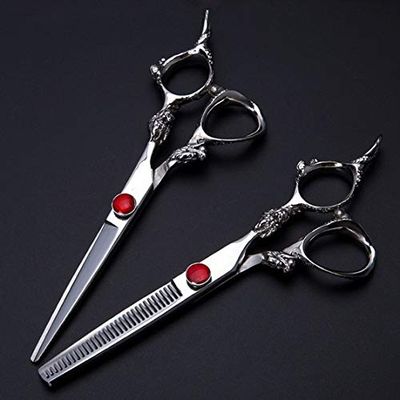 iumLeap Hair Cutting Scissors, 6inch Professional 440C Dragon Handle Hair Scissors Cutting Scissor Barber thinning Shears scisors Hairdressing Scissors Set