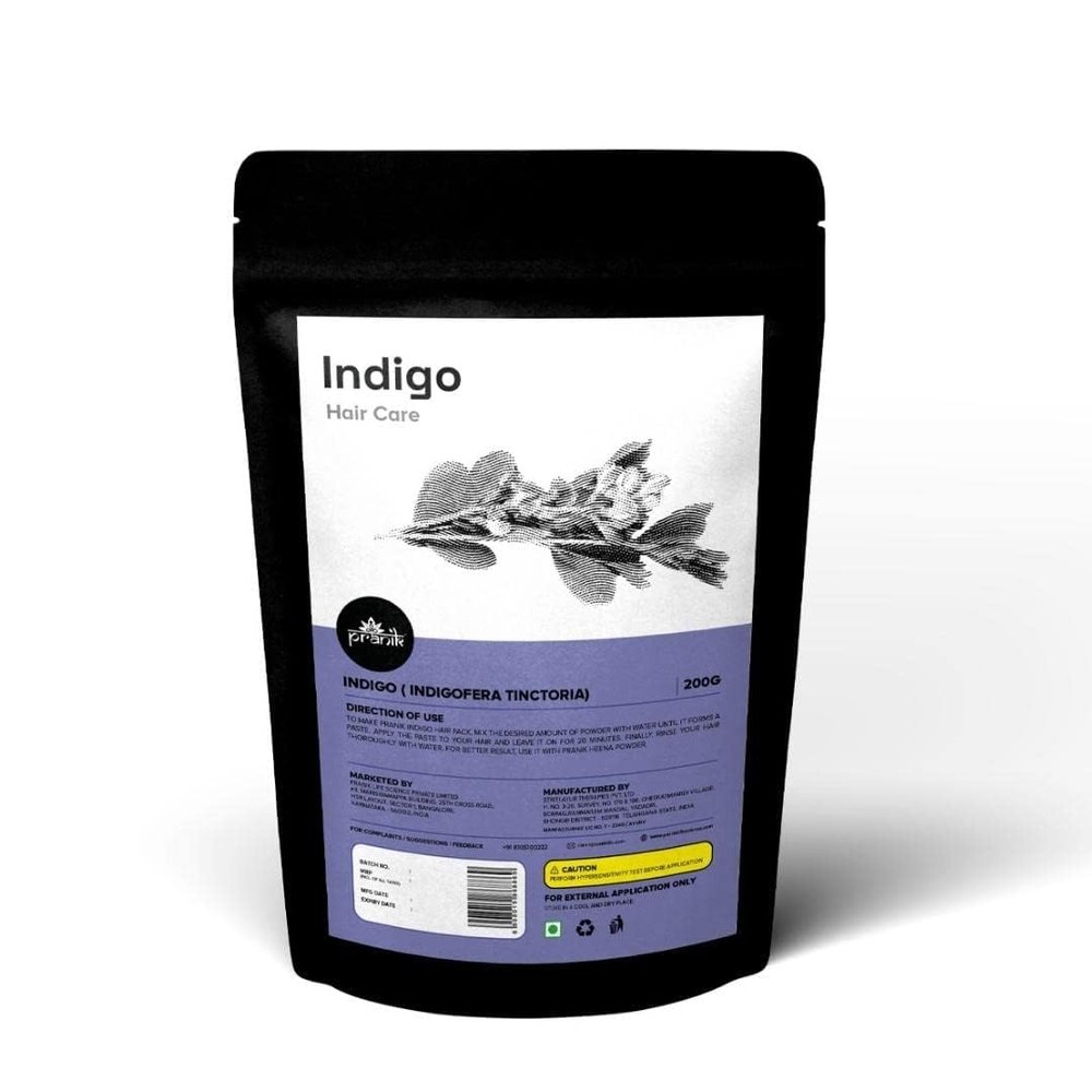 Natural Herbal Indigo Hair Care Powder for Women and Men - 200 gm