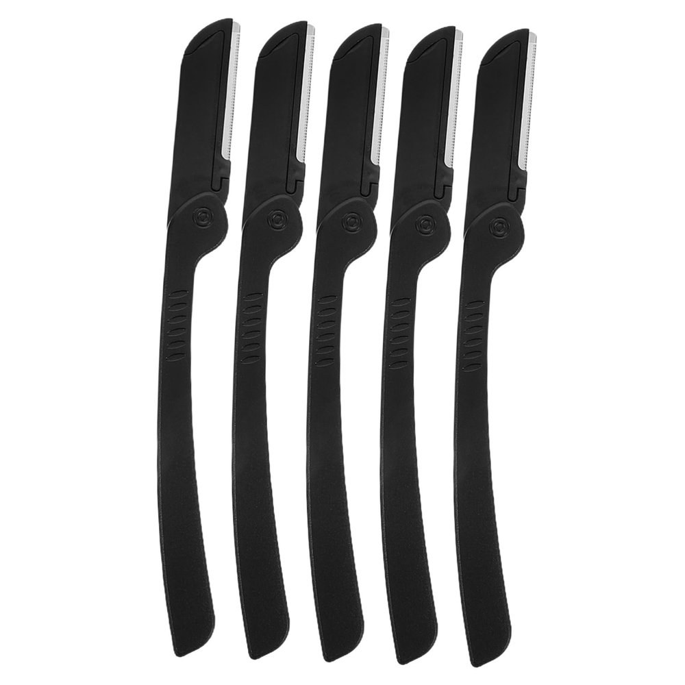 FRCOLOR Folding Eyebrow Razor Men Women Shaving Kit Reusable Dermaplaning Tool Smooth Shave Barber Supplies