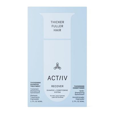 ACTIIV Recover Travel Duo For Men | Supports the Appearance of Fuller, Healthier-Looking Hair, Plant-Based, Color-Safe, Vegan, All Hair Types