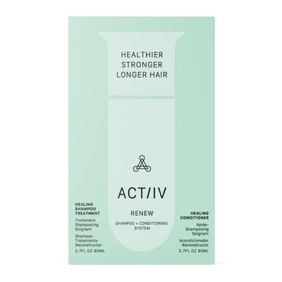 ACTIIV Renew Travel Duo | Supports Scalp Health & Appearance of Fuller, Healthier-Looking Hair, Hydrates & Nourishes, Heals Damaged & Over-Processed Hair, Plant-Based, Color-Safe, Vegan