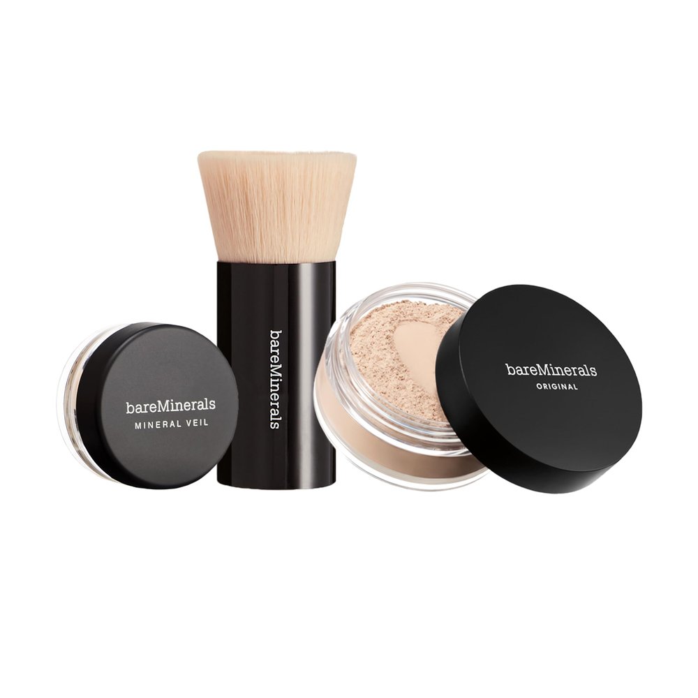 bareMinerals Original Get Started Kit 3-Piece Mineral Makeup Set, Fairly Medium, Vegan, Cruelty-Free & Dermatologist-Tested