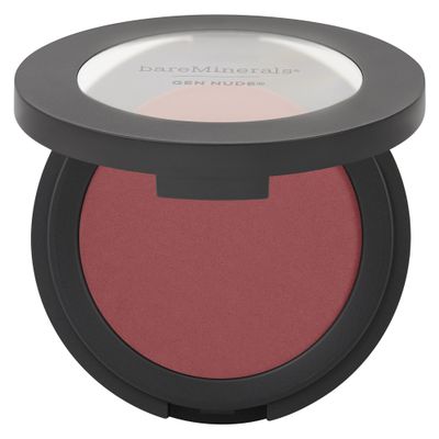 bareMinerals Gen Nude Powder Blush, Mineral-Based Pressed Powder Blush - You Had Me At Merlot - Rich Berry Wine & Gold Pearl, Vegan, Cruelty-Free & Dermatologist-Tested