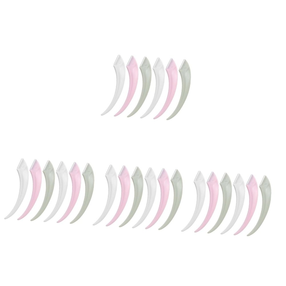 FOMIYES 24pcs Portable Facial Razor Women Eyebrow Shaver Hair Removal for Women Stainless Steel Trimmer