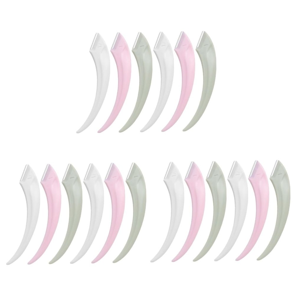 Didiseaon 18pcs Sleek Facial Razor Eyebrow Shaver Women Beauty Tool Stainless Steel Compact