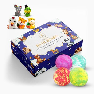 Levitural Bath Bombs Fun & Educational Bath Time Gift Set Fizzing Bath Bombs with Animal Toys & Figures Safe and Exciting Gift in Multiple Package Options (Set of 12)