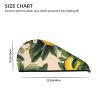 GDSHJKLW Lemon Drying Hair Caps Super Absorbent Soft Hair Drying Towel Quick Dry Coral Velvet Hair Drying Cap Hair Turban for Women Wet Hair Long Thick Hair view 4
