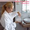 2Pcs Extra Large Body Powder Puff & Luxury 6" Glass Jar Dusting Powder Container with Puff for Women Bath Powder Puffs Perfect for Talcum or Loose Powder (Light Purple) view 4