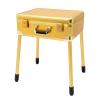 Barber Case,Mobile Barber Station with Support Stand,18.11-31.5 Inch Height Adjustable Large Capacity Barber Supplies Case,Lockable Professional Barber Toolbox for Barbershops,Barber Stores (Gold) view 3