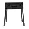 Barber Case,Mobile Barber Station with Support Stand,18.11-31.5 Inch Height Adjustable Large Capacity Barber Supplies Case,Lockable Professional Barber Toolbox for Barbershops,Barber Stores (Black) view 3