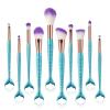 10Pcs Mermaid Style Makeup Brush Set D view 1