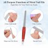 12 Pcs Nail File Kit Metal Nail File Finger Nail File Professional Nail File Nail Cuticle Trimmer Stainless Steel Finger Nail Files for Women view 3
