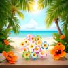 10 Pcs Multicolor Hawaii Plumeria Flower Clips Hawaiian Flower Hair Barrettes Beach Party Hair Clips Artificial Tropical Pins for Wedding Hair Accessories (7cm) view 3