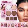 URATM Beauty Professional Makeup Palette Set, 42 Count Eyeshadow, Blush, Highlighter & Contour Powder Palette, Pink view 3