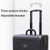HKNNSDEED Rolling Makeup Train Case,Hairdressing Beauty Case Aluminum Trolley Case with Large Storage & 678 Wheels Hairdressing Beauty Case(Dark Curry) view 4