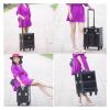 HKNNSDEED Rolling Makeup Train Case,Hairdressing Beauty Case Aluminum Trolley Case with Large Storage & 398 Wheels Hairdressing Beauty Case(Pink) view 2