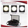 HKNNSDEED Rolling Makeup Train Case,Hairdressing Beauty Case Aluminum Trolley Case with Large Storage & 499 Wheels Hairdressing Beauty Case(22in) view 3