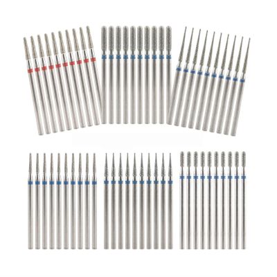 LZYXFP 10Pcs Diamond Milling Cutter for Manicure Electric Nail Drill Bits Accessory Machine Nail File Gel Remover Tool(A035)