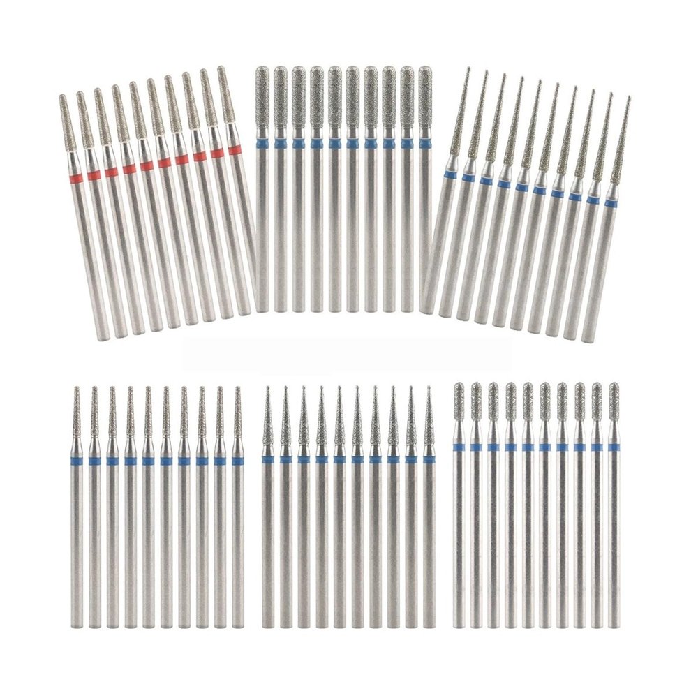 LZYXFP 10Pcs Diamond Milling Cutter for Manicure Electric Nail Drill Bits Accessory Machine Nail File Gel Remover Tool(A035)