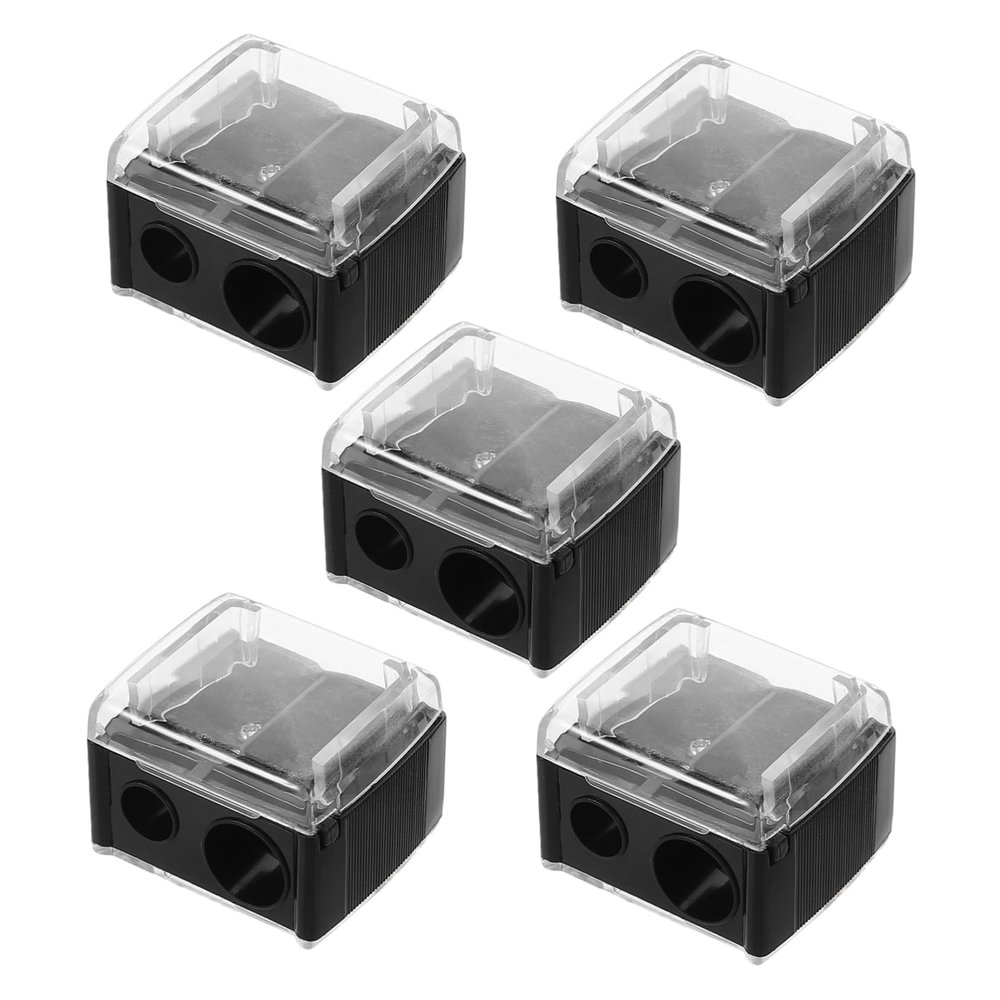 HAPINARY 5pcs Dual Manual Makeup Pencil Sharpener for Lipstick Eyebrow and Eyeliner Portable Handheld Design for Quick and Efficient Sharpening Lightweight and Easy to Carry