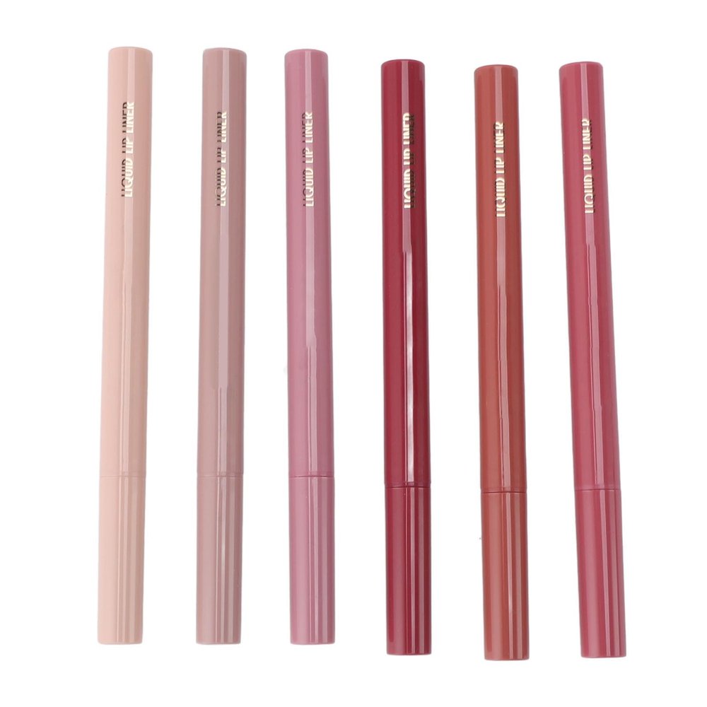 Gonetre 6 Colors Liquid Lip Liner Long Lasting Matte Lip Liner for Party Festival Dating