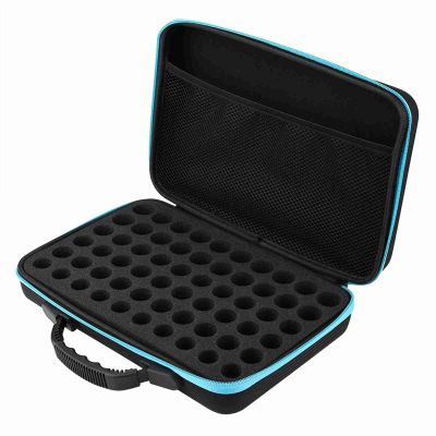 60 Bottles EVA Essential Oils Organizer,Hard Shell Essential Oil Storage Carrying Case, Essential Oils Holders Organizer Carrying Case Essential Oil Bag Holds 5ml 10ml 15ml