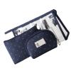 3 Pieces Makeup Bag Multi-Function Cosmetic Travel Bags Portable Clear PVC Travel Cosmetic Toiletry Makeup Bag for Women and Girls, Navy view 2