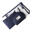 3 Pieces Makeup Bag Multi-Function Cosmetic Travel Bags Portable Clear PVC Travel Cosmetic Toiletry Makeup Bag for Women and Girls, Navy view 4