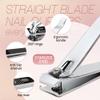 1pc Straight Edge Large Ultra Sharp Stainless Steel Sturdy Fingernail and Toenail Clipper Cutters Nail Care Tools Nail File for Trimming Grooming Easy to Use view 2