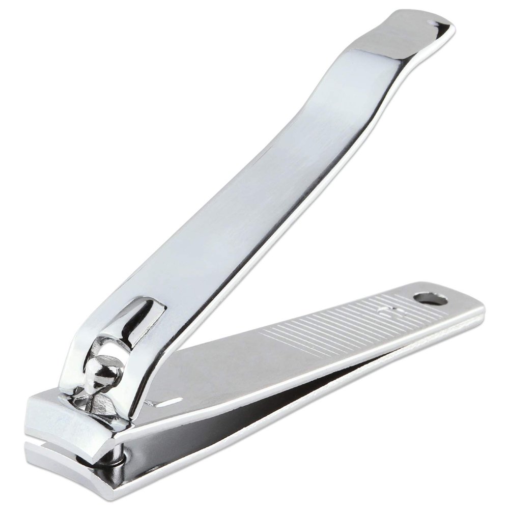 1pc Curved Edge Large Ultra Sharp Stainless Steel Sturdy Fingernail and Toenail Clipper Cutters Nail Care Tools Nail File for Trimming Grooming Easy to Use
