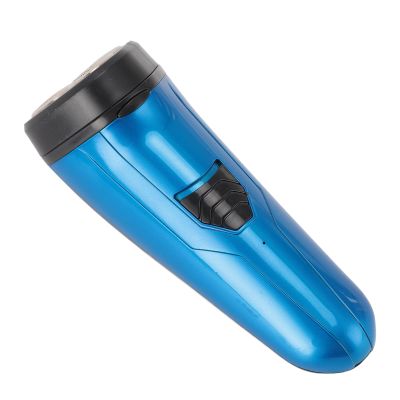 Focket Electric Beard Trimmer, 3 Floating Heads Multifunctional Rechargeable Beard Trimmer Precise Cutting for Travel (Blue)