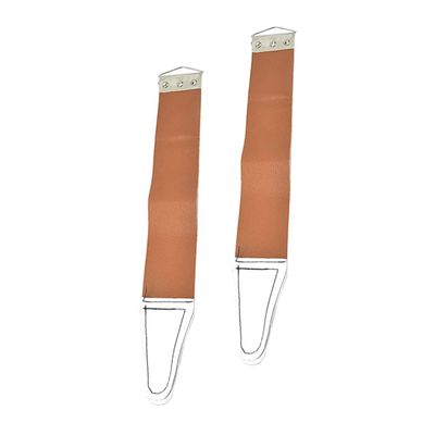 Healeved 2pcs Barber Strop Shaver Sharpening Tools Double-sided Manual Strop Razor Protector Straight Razor Sharpener for Father Day Random Color