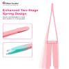 Exclusive G-01 Slant Tip Tweezers, GlamTweeler High Precison Expert Eyebrow and Facial Hair Removal Tweezer with Leather Storage & Carrying Case view 2