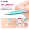 Exclusive G-01 Slant Tip Tweezers, GlamTweeler High Precison Expert Eyebrow and Facial Hair Removal Tweezer with Leather Storage & Carrying Case view 3