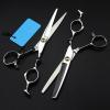 Hair Cutting Scissors, 6 Inch 6cr Steel Bearing Silver Hair Scissors Haircut Thinning Barber Cutting Shears Hairdresser Scissors Set view 2