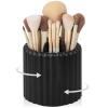 Anyoifax 360 Rotating Makeup Brush Holder 7 Slots Make Up Brush Organizer Removable Spinning Cosmetic Brushes Storage Pen Holder for Vanity, Dresser, Desk, Black view 1