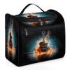 DXTKWL Toiletry Bag for Women Men Fire Water Music Guitar Large Toiletry Bags with Hanging Hook Waterproof Makeup Cosmetic Bag for Travel Toiletries view 1