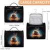 DXTKWL Toiletry Bag for Women Men Fire Water Music Guitar Large Toiletry Bags with Hanging Hook Waterproof Makeup Cosmetic Bag for Travel Toiletries view 2