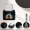 DXTKWL Toiletry Bag for Women Men Fire Water Music Guitar Large Toiletry Bags with Hanging Hook Waterproof Makeup Cosmetic Bag for Travel Toiletries view 3