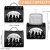 DXTKWL Toiletry Bag for Women Men Black Cat Music Notes Large Toiletry Bags with Hanging Hook Waterproof Makeup Cosmetic Bag for Travel Toiletries view 2
