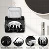 DXTKWL Toiletry Bag for Women Men Black Cat Music Notes Large Toiletry Bags with Hanging Hook Waterproof Makeup Cosmetic Bag for Travel Toiletries view 3