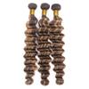 4/27 Bundles Ombre Deep Wave Bundles Human Hair Highlight Human Hair Bundle 18 20 22 Inch Honey Brown Bundle Deep Curly Weave Unprocessed Remy Hair view 4