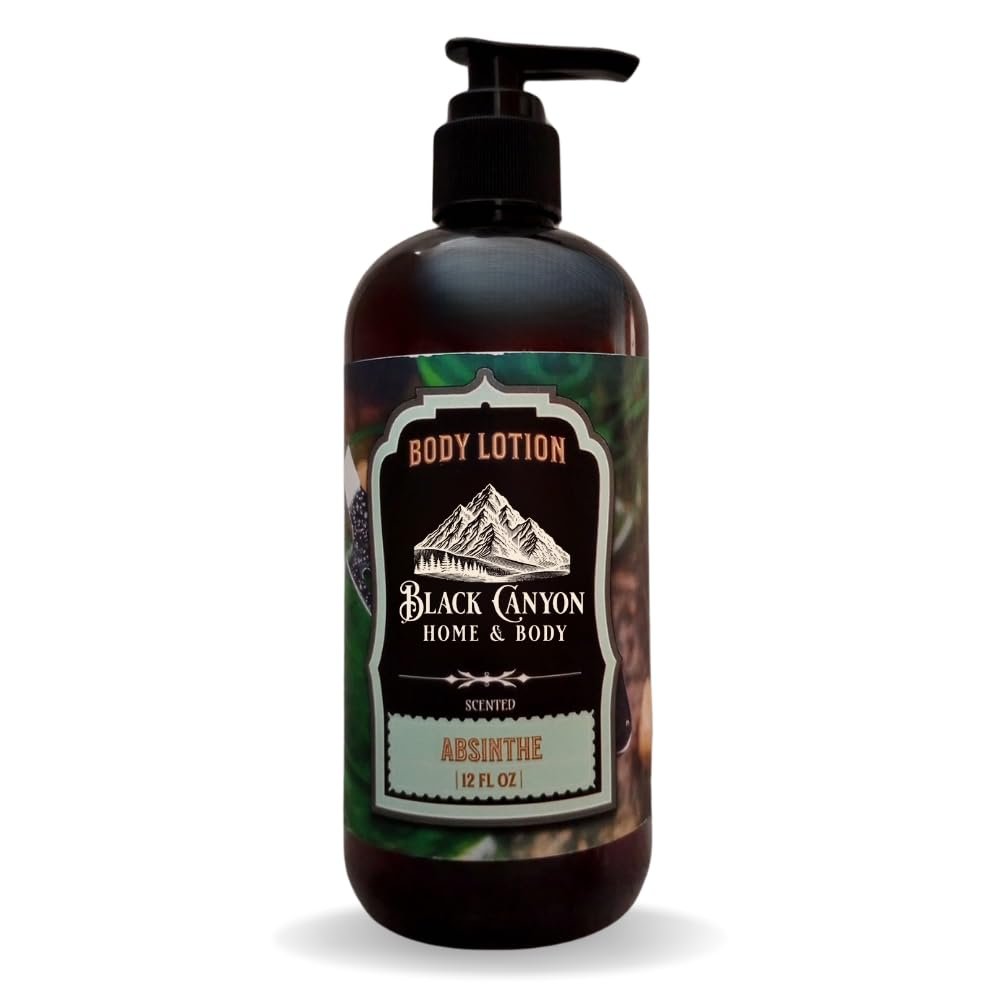 Black Canyon Absinthe Scented Body Lotion with Lanolin and Jojoba Oil, 12 Oz