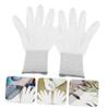 CATIEBYE 12pairs Anti-static Pu Coated Nylon Gloves Lightweight Quilting Gardening Gloves for Quilters with Ergonomic Gray Edges Breathable Design view 4