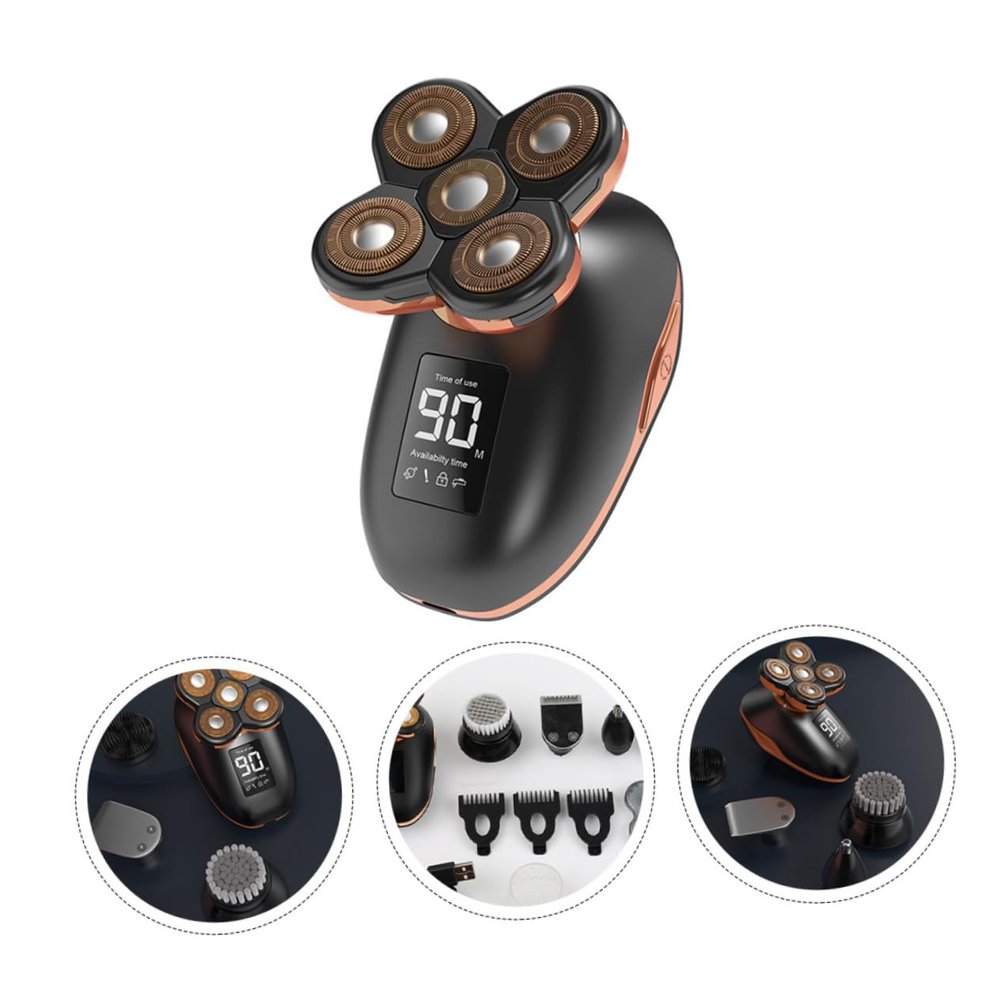 AUTSUPPL 1pc Five-Head Beard Shaver USB Rechargeable Grooming Tool for Travel and Home Material Ergonomic Design for Comfortable Shaving