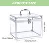 Crown Box, Clear Cosmetic Case, Acrylic Artists Display Case, Toiletry Train Case with Latches & Handle Large Capacity Acrylic Travel Makeup Tools Box for Vanity Dresser Bathroom Counter (Silver) view 2