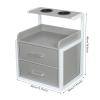 MhdunueSK Salon Wall Cabinet, Storage Cabinet for Hair Salon, Wall Mounted Salon Storage Cabinet for Spa Barber Store Salon Locker Room (Gray+ Silver) view 3