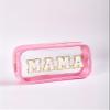2pc Mama Baby Papa Clear Pouch Set with Chenille letters  Travel Makeup Toiletry Organizer Bags for Family Packing  Cute Personalized for Vacation, Hospital & Diaper Bag Essentials view 4