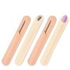Foundation Spatula with PU Leather Case Set, Cosmetic Mixing Makeup Spatula, Silicone Cosmetic Spatula Stainless Steel Makeup Palette Double Edged Spatula view 3