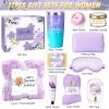 Birthday Gifts for Women Self Care Friendship Gifts, Lavender Relaxing Spa Gifts Basket Care Package w/ Luxury Flannel Blanket 20 Oz Tumbler, Unique Mothers Day Gift for Mom Her Friend Sister Wife view 2